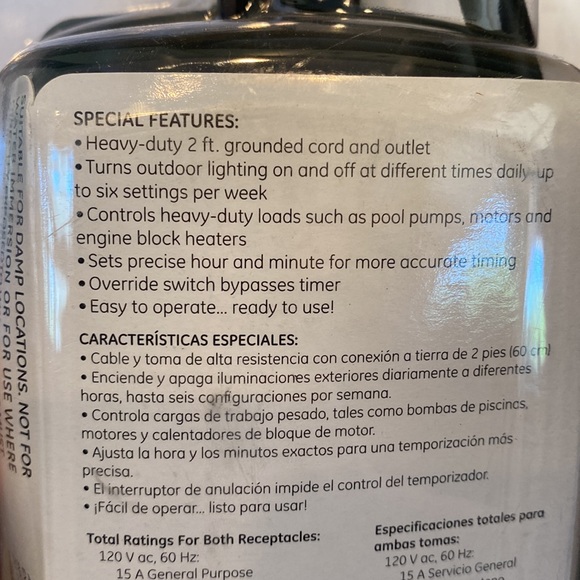 Heavy Duty Digital Timer GE 15117 NEW IN BOX - Picture 7 of 9